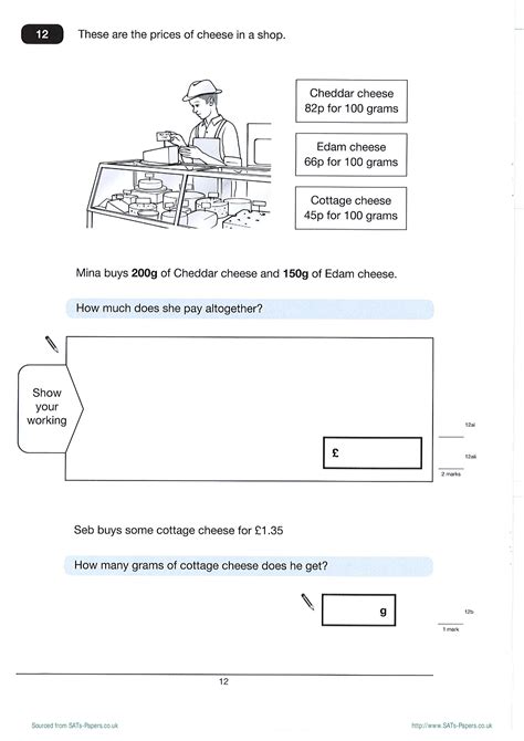 All of the worksheets come with an answer key on the 2nd page of the file. FREE Worksheets: KS2 Maths Test-a 2012 SATs Papers | The ...