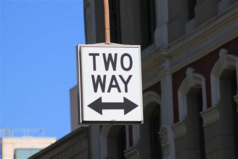 Two Way Traffic Sign Stock Photos Pictures And Royalty Free Images Istock