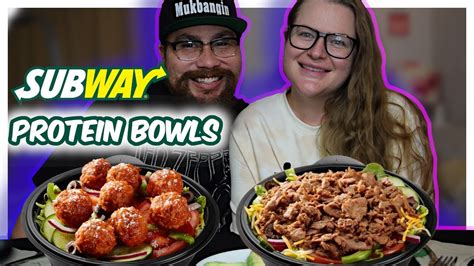 Emma And Jose Try Subway Protein Bowls Mukbang Youtube