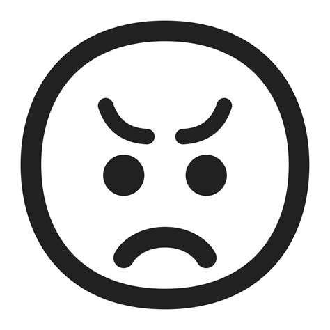 Angry Face Icon Fluentui Emoji Mono Iconpack Microsoft