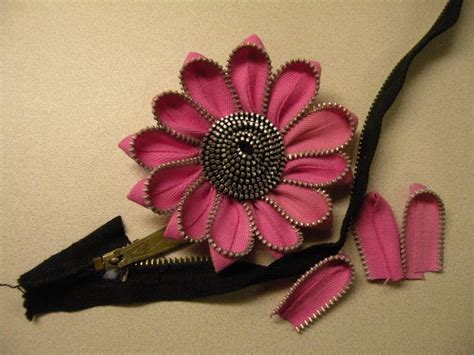 Zipper Re Use Zipper Crafts Zipper Flowers Fabric Jewelry