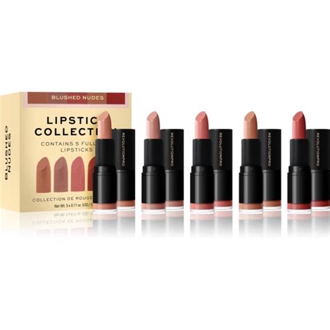 Revolution Pro Lipstick Collection Aksamitna Szminka Zestaw Upominkowy Odcień Blushed Nudes 5x3