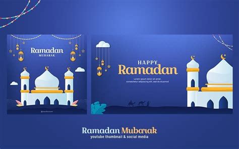 Ramadan Mubarak Banner Template For Youtube Thumbnails And Social Media