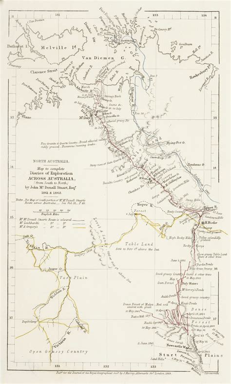 North Australia Map To Complete Diaries Of Exploration Across