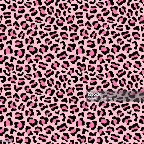 Pastel Pink Colorful Leopard Fur Seamless Pattern Wild Exotic Animal