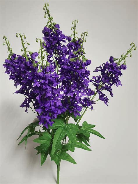 25 5″ delphinium bush x 7 stems b21417 purple tfloral