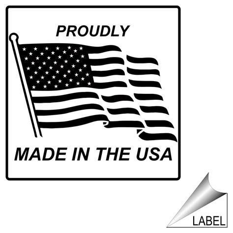 Proudly Made In The Usa Label Label Sym 470 Made In America