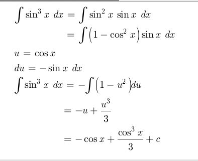 integration - Different answers for integral of $\sin^3x$ - Mathematics ...