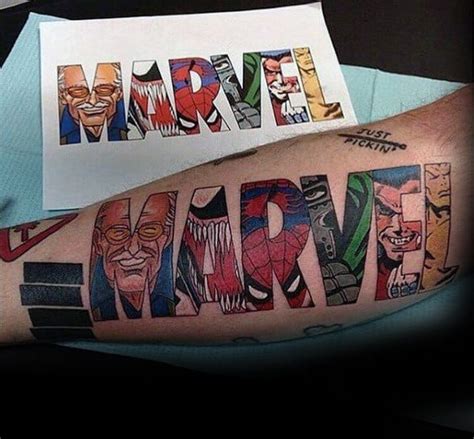 60 Marvel Tattoos For Men Superhero Comic Design Ideas