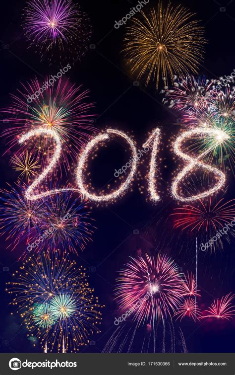 New Year Fireworks 2018 Stock Photo By ©minervastock 171530366