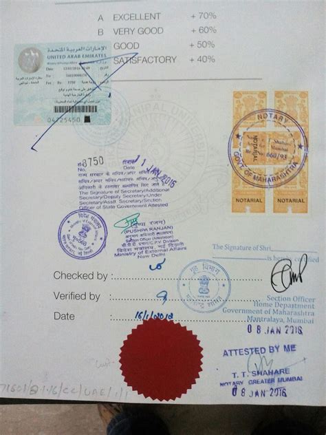 Sample Of Attested Certificatesdocuments Talent Overseas