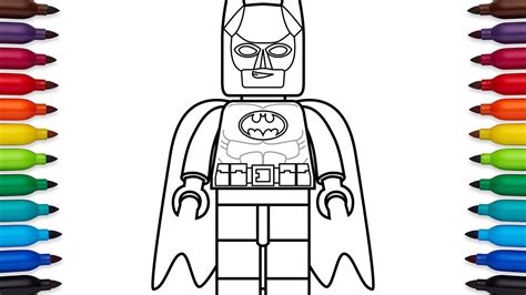How To Draw Lego Batman Coloring Pages Youtube