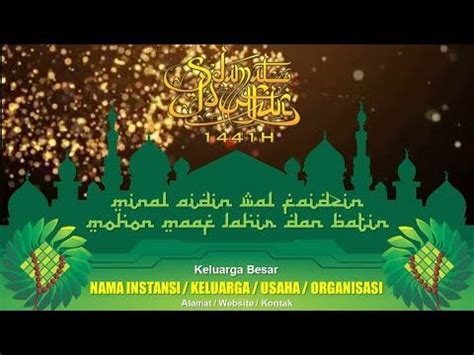 Selamat natal untukmu dan seluruh keluargamu. Ucapan Idul Fitri 1441 H / 2020 M Digital Video, 2020 ...