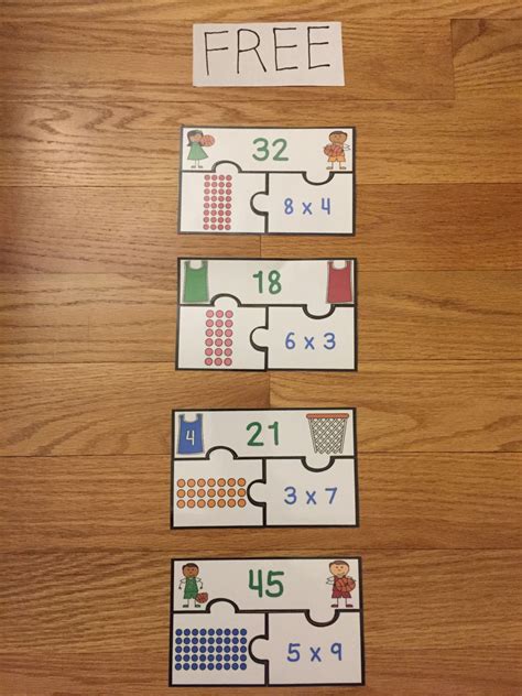 Free Multiplication Activity 3rd Grade Arrays Game Puzzles