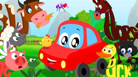 Little Red Car Rhymes Animals Sound Song In Words World Learn
