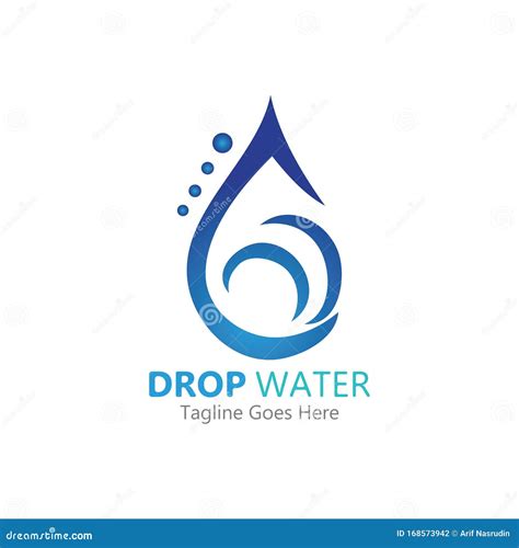 Creative Water Drop Logo Or Icon Template Vector Illustration Stock