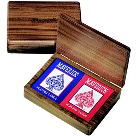 If you consider cardboard, you know. Wood Double Deck Playing Card Box with Cards - 1429 ...