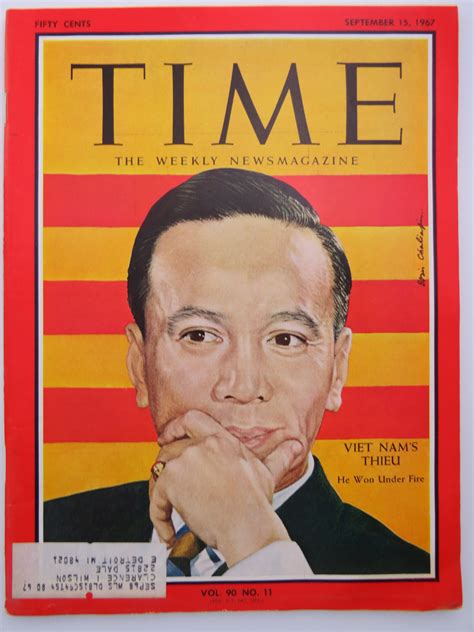 Time Magazine September 15 1967 Vietnams Thieu Cover