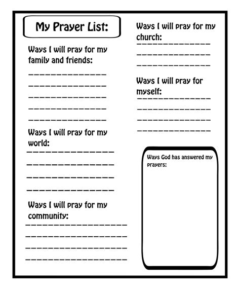10 Best Printable Prayer Journal Template