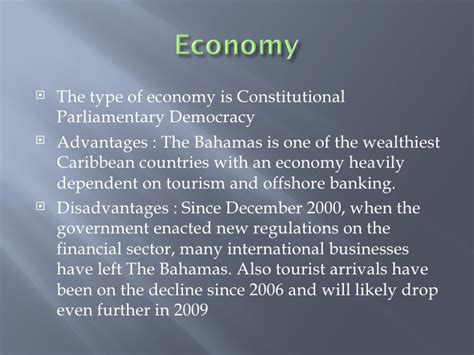 Capitalisman economic system in which the means of production are privately owned. The Bahamas Global Economy Powerpoint
