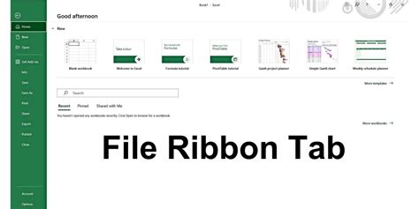 File Ribbon Tab Excel Hippo