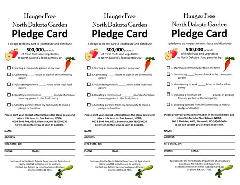 Free Pledge Card Template Word Printable Templates