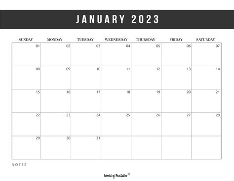 January 2023 Printable Calendar Free Printable Calendar Com