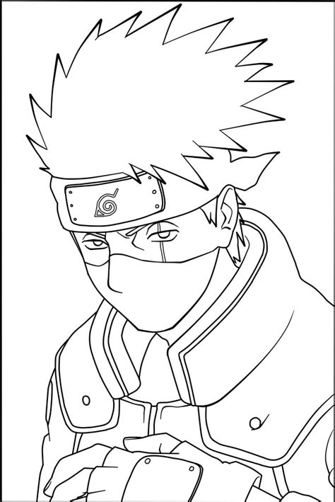 Kakashi Hatake Naruto Coloring Pages Kakashi Hatake Blank By