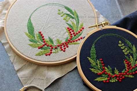 Machine Embroidery Pattern Christmas Wreath Wreath - Etsy