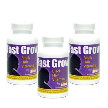 Best hair growth products for black hair; Fast Grow African American Hair Vitamins for black people ...