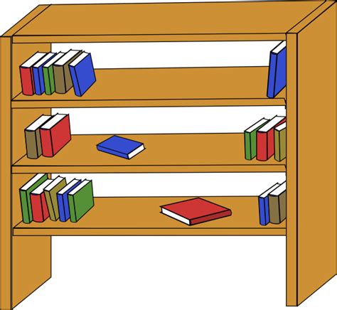 Isolated on white background stock vector. Furniture Library Shelves Books Clip Art at Clker.com ...