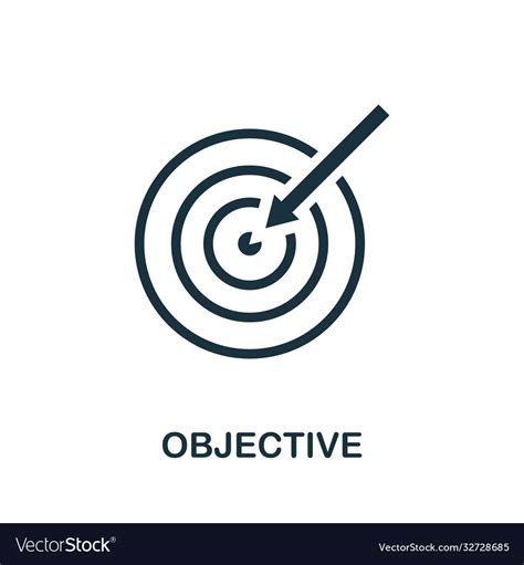 Objective Icon Simple Element From Community Vector Image