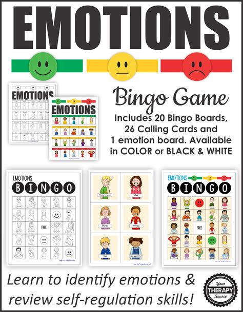 Zones Of Regulation Bingo