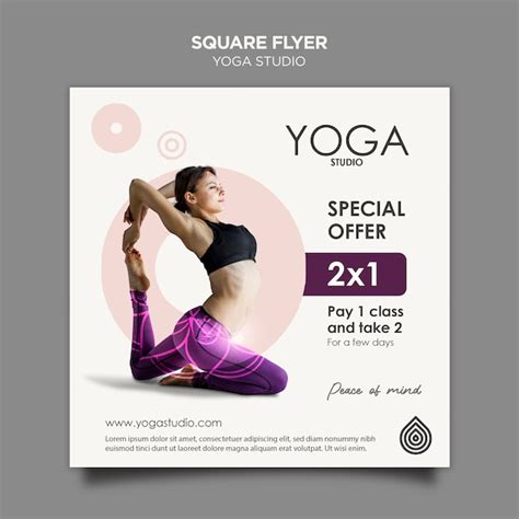Yoga Studio Square Flyer Template Free Psd File