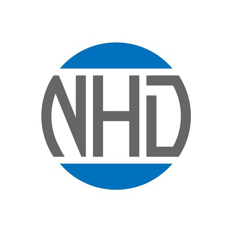 Nhd Letter Logo Design On White Background Nhd Creative Initials