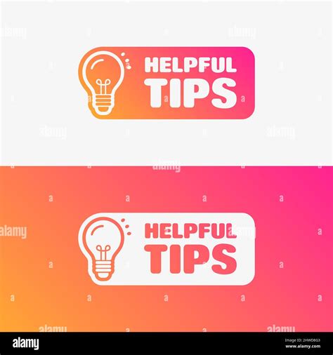 Helpful Tips Vector Label Set Stock Vector Image And Art Alamy