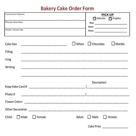 21 Bakery Order Templates Ai Ms Excel Ms Word