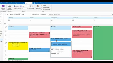 How To Organize Outlook Calendar Appointments Youtube