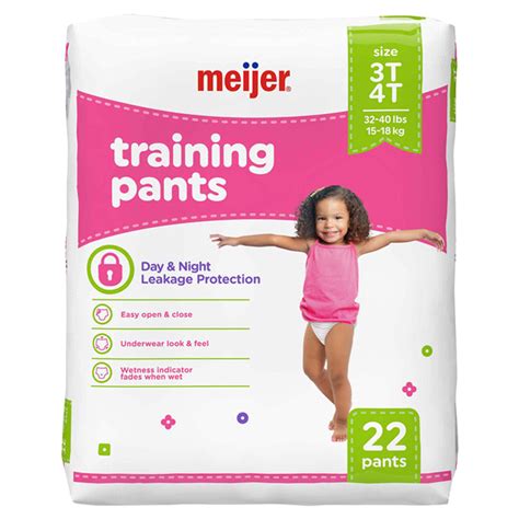 Meijer Training Pants Girl 3t4t 22 Ct Training Pants Meijer Grocery