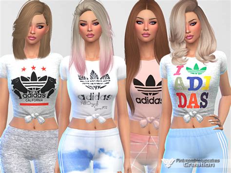 T Shirts Summer Collection 010 By Pinkzombiecupcakes At Tsr Sims 4