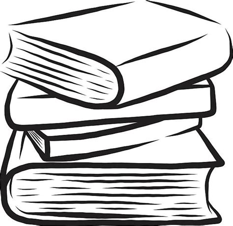 Black And White Stack Of Books Illustrations Royalty Free Vector