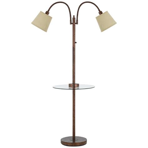 When it comes to bringing a little extra light to a certain room, one of our floor lamps could be exactly what you need. Gail Rust Double Gooseneck Floor Lamp with Tray Table ...
