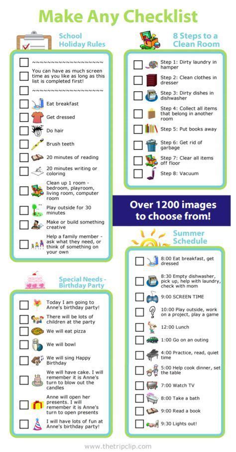 Make Your Own Picture Checklist Mobile Or Printed Chore Chart Kids