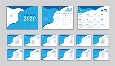 Berikut akan dibahas tentang tips desain kalender 2021 agar terlihat menarik. Desk Calendar 2020 Vector Template Calendar 2021 Design ...