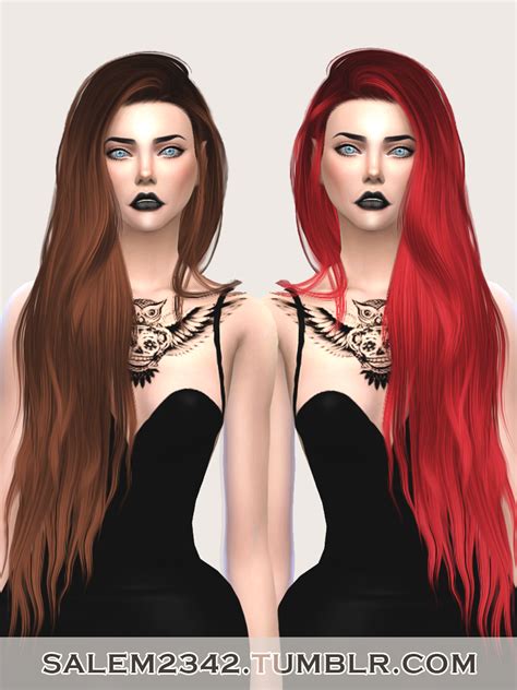 Salem2342 Stealthic Aquaria Hairstyle Retextured Sims 4 Hairs