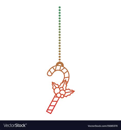 Christmas Cane Hanging Decorative Icon Royalty Free Vector