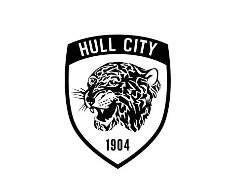 Hull City Club Symbol Logo Black Premier League Football Abstract