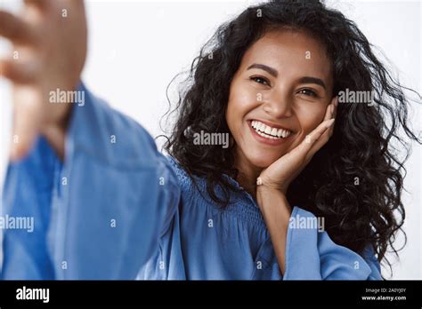 Wellbeing Beauty And Happiness Concept Close Up Attractive Cheerful
