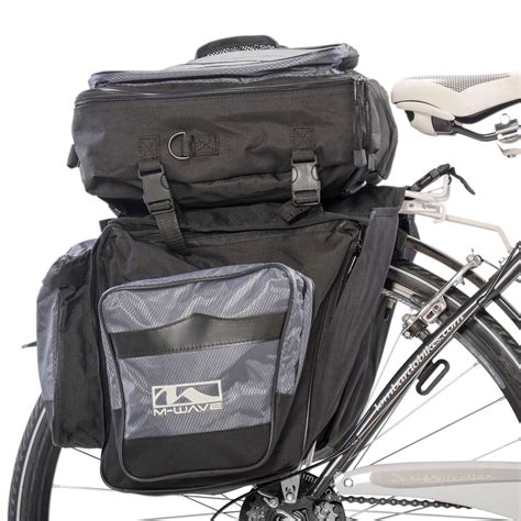 M Wave Bicycle Cycling Single Side Pannier Bag Black Amazonca