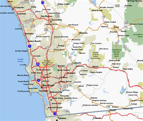 Map Of San Diego County Cities Maps Location Catalog Online